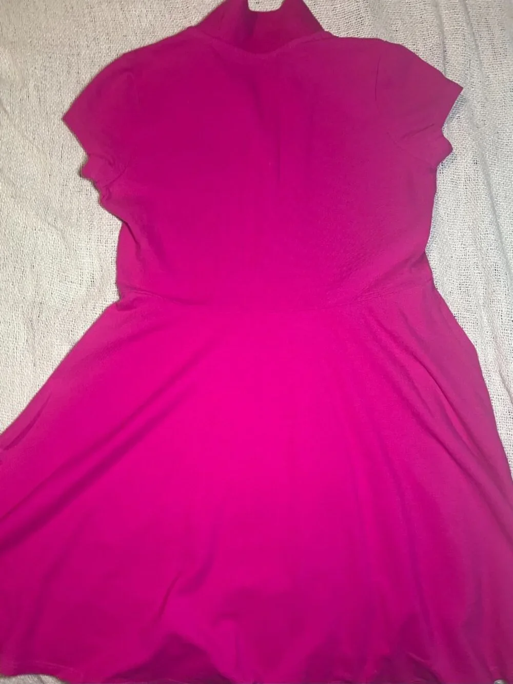 The Children's Place Girls Pink Polo Dress Size XL 14 Ruffle Collar Short Sleeve - Picture 2 of 5
